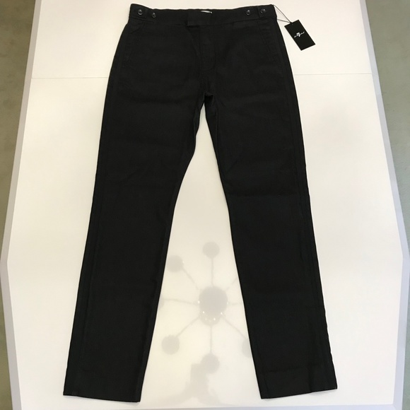 NWT 7 For All Mankind Grosgrain Stripe Slim Trouser Jean Size 34 - Picture 5 of 16